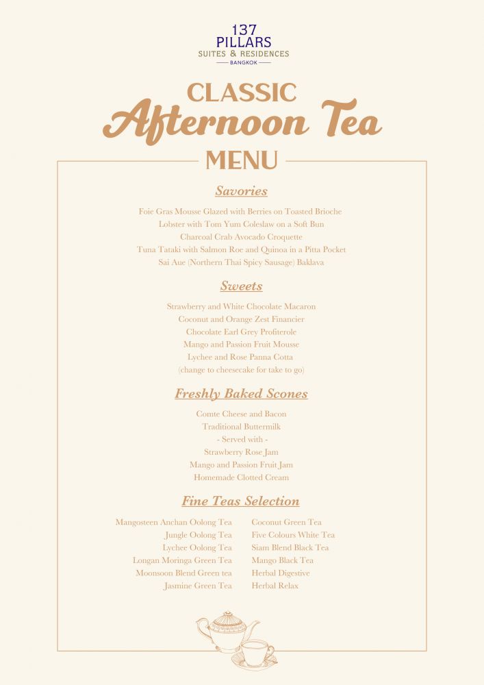 【ウェンディー限定プロモ】スパとのお得なセットもご用意！アフタヌーンティー@137 ピラーズ スイーツ＆レジデンス バンコク 7