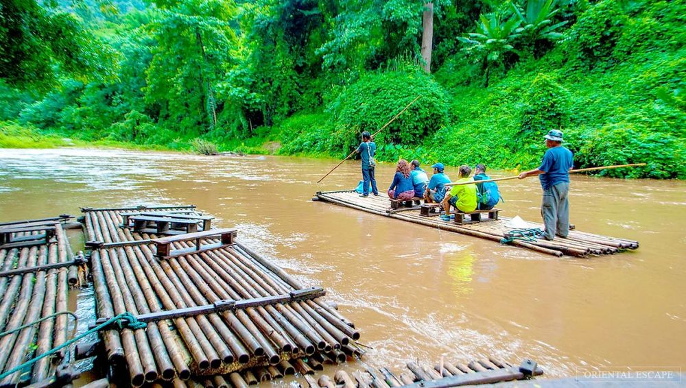 【1日・専用車】象乗り体験・いかだ下り・牛車乗り＆ワットバーンデン 2