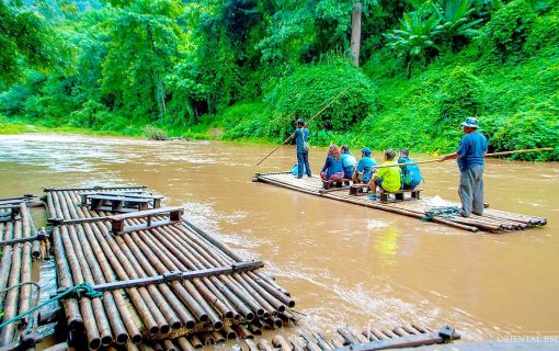 【1日・専用車】象乗り体験・いかだ下り・牛車乗り＆ワットバーンデン 2