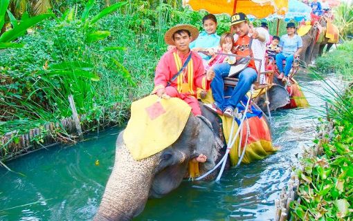 ダムヌン水上マーケット&エレファントライド 2