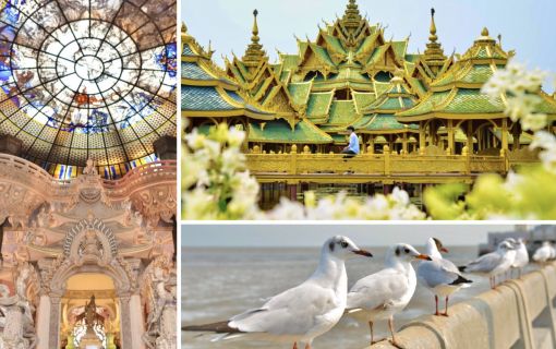 【特価】タイの歴史と建物が凝縮！エラワンミュージアム＆ムアンボーラン+カモメ ツアー（バンコク発）