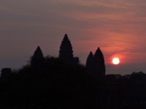 アンコールワット朝日