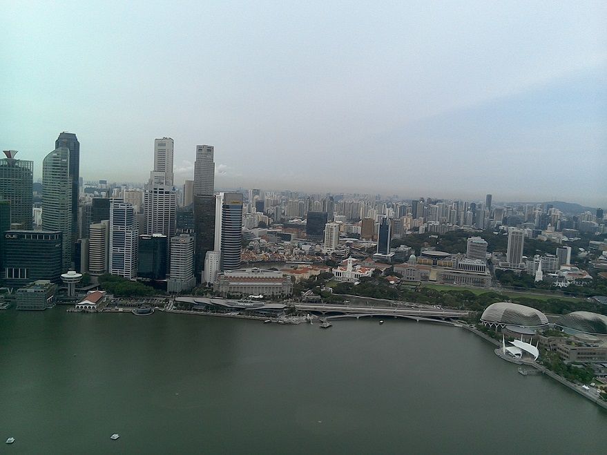スカイパークからの景色(マリーナ湾側)