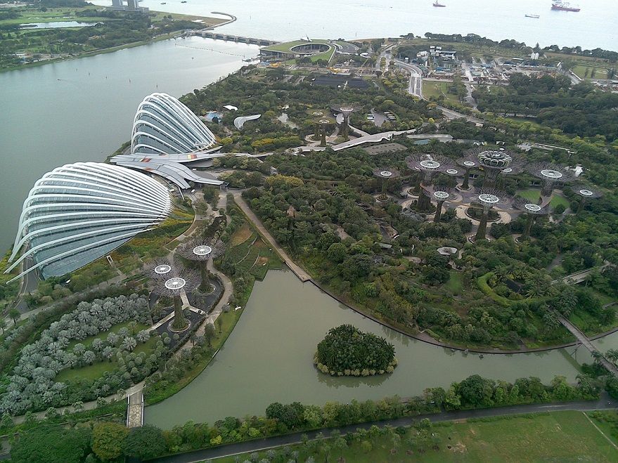 スカイパークからの景色(ガーデンバイザベイ側)