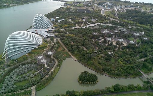 スカイパークからの景色(ガーデンバイザベイ側)