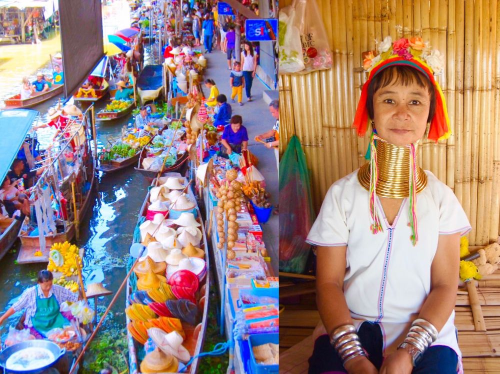 【バンコク発】バンコクでも会えます！首長族とダムヌンサドゥアック水上マーケット（タイ料理ランチ付プランあり） 1