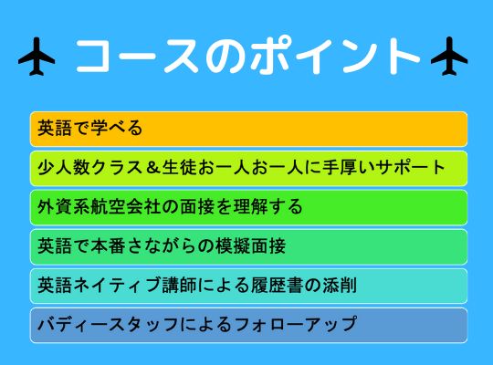 外資系面接のプロによるオンラインエアラインスクール8日間コース 3