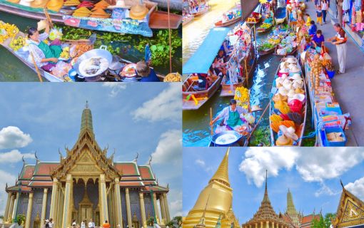 タイ初めての方必見！水上マーケット＆バンコク市内観光コース