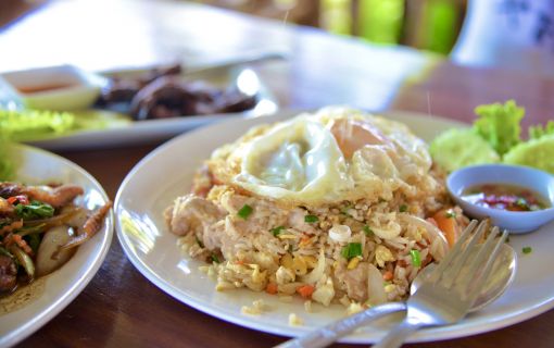豚チャーハン　80バーツ（カオパムー）和風テイストで美味！