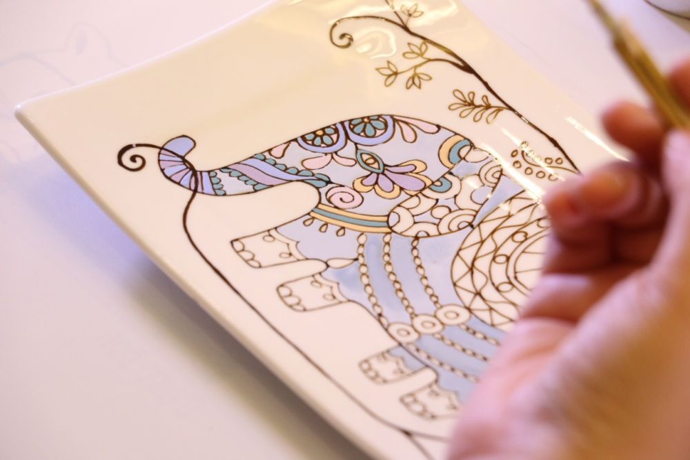 ベンジャロン焼き絵付け体験@ステラ (バンコク) 3