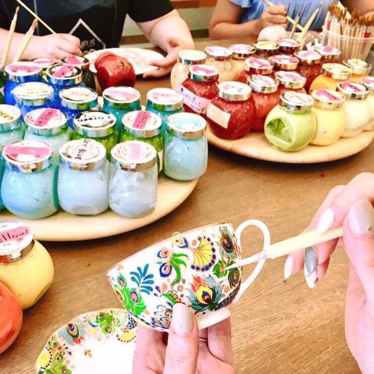 ベンジャロン焼き絵付け体験@ステラ (バンコク) 2