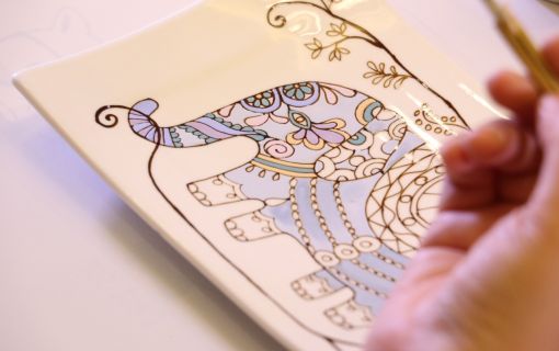 ベンジャロン焼き絵付け体験@ステラ (バンコク) 3