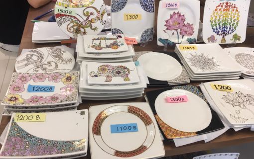 ベンジャロン焼き絵付け体験@ステラ (バンコク) 10