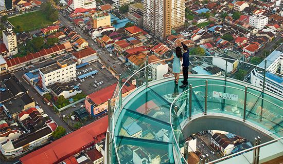 絶景!360度のペナン島の夜景とレインボースカイウォークの空中散歩<夕方発観光> 3