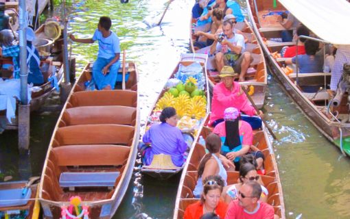 【バンコク/スワンナプーム空港発】ビュッフェ昼食付き！ダムヌンサドゥアク水上マーケット 4
