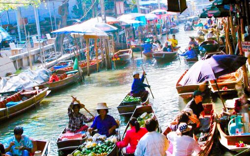 【バンコク/スワンナプーム空港発】ビュッフェ昼食付き！ダムヌンサドゥアク水上マーケット 7